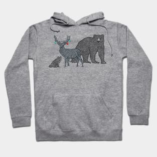 Winter Woodland Animals Xmas Hoodie